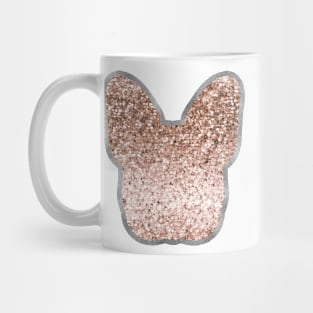 Sparkling rose gold French Bulldog - graphite silver Mug